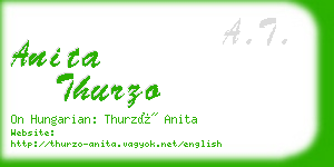 anita thurzo business card